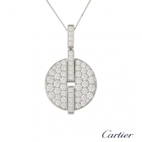 Cartier 18k White Gold Diamond Set Himalia Pendant